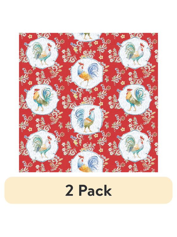 (2 pack) (2 pack) David Textiles Morning Bloom Rooster Cotton 1 Yard Fabric Cut