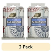 (2 pack) David Textiles Nautical Navigation 44" Cotton Sewing & Craft Fabric 1 yd Pre-cut, Multi-Color