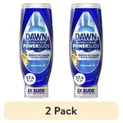 2 pack Dawn Platinum Plus PowerSuds Liquid Dish Soap, 17.4 oz. EZ-Squeeze Bottle