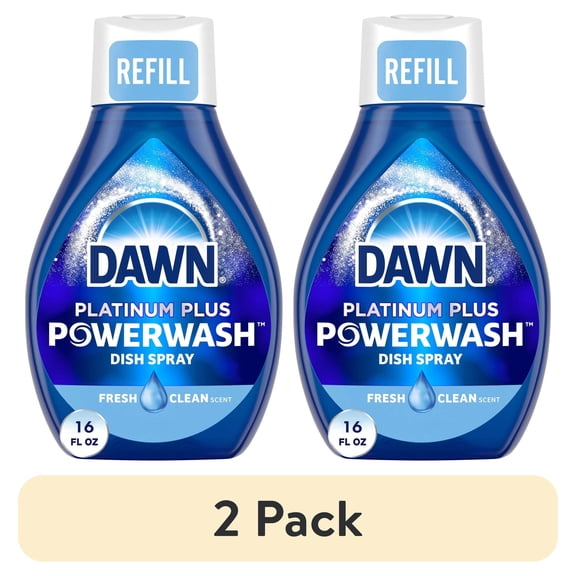 (2 pack) Dawn Powerwash Spray Refill, Dish Soap, Dishwashing Liquid, Fresh, 1 Refill