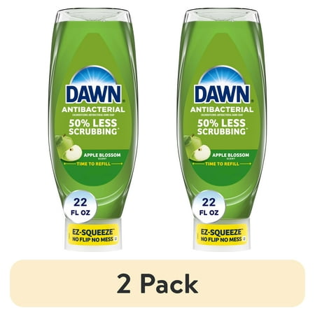 (2 pack) Dawn Ultra Antibacterial EZ-Squeeze Hand Soap, Apple Blossom, 22 fl oz