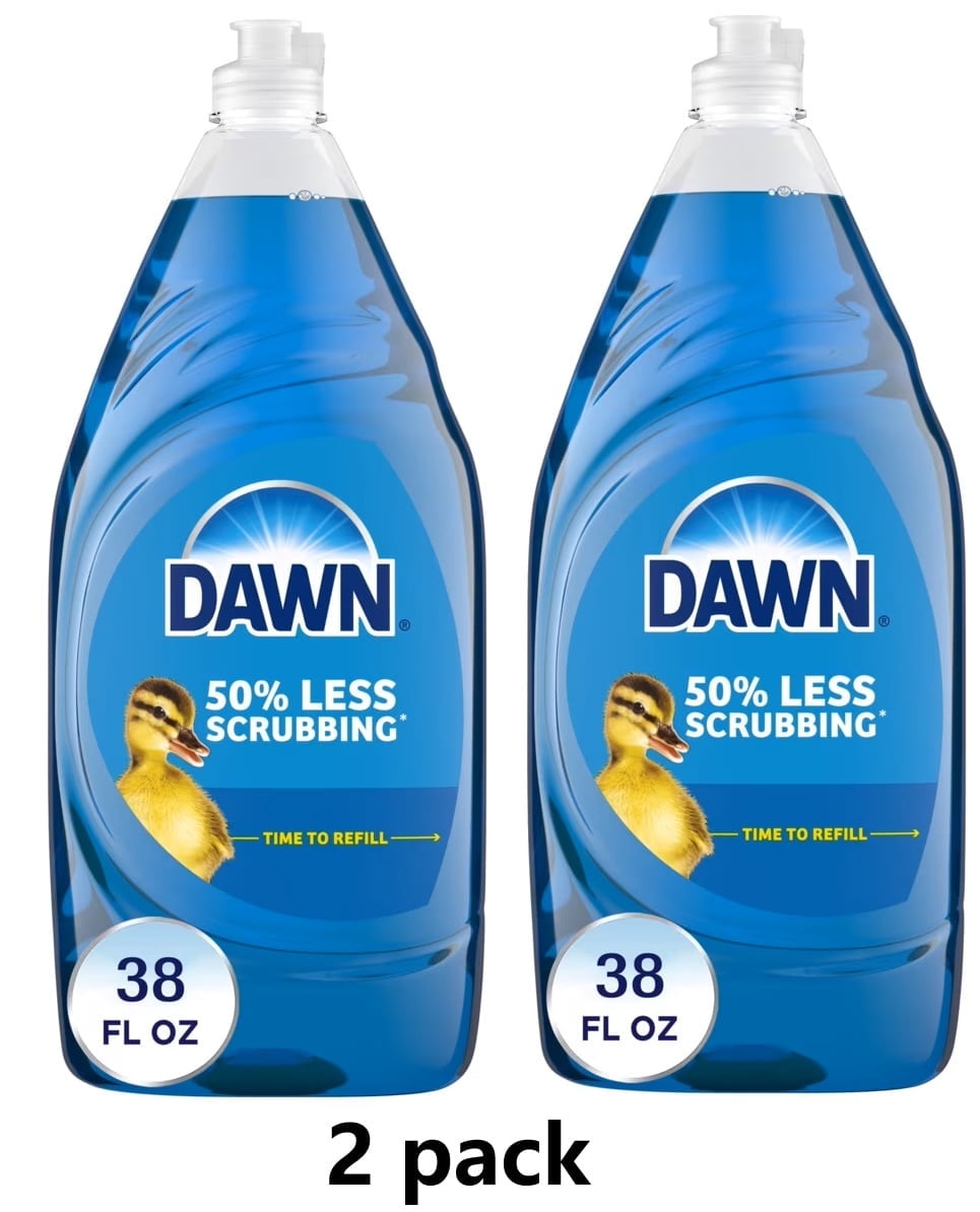 2 pack, Dawn Ultra Dish Soap Liquid, Dishwashing Liquid, Grease Removal, Original, 38oz
