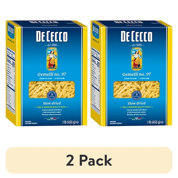 De Cecco Semolina Pasta, Gemelli No.97, 1 Pound (Pack of 5)
