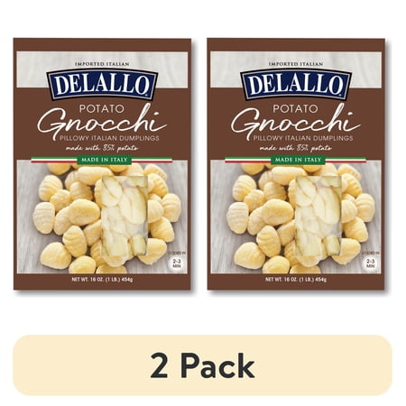 (2 pack) DeLallo Potato Gnocchi Pasta, Made in Italy, Non-GMO, 16 oz Box