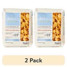 (2 pack) DeLallo Shellbow Pasta, Shell Shape, Made in Italy, Non-GMO, 16 oz Bag