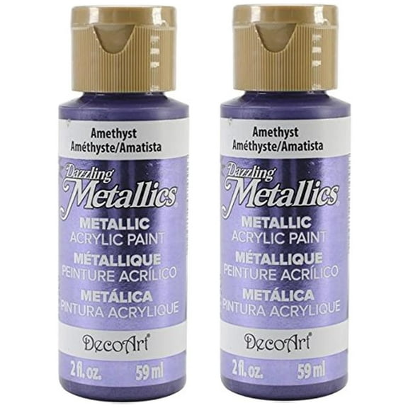 2-pack - Deco Art Dazzling Metallics Acrylic Paint 2oz, Amethyst DA321-3   00766218074546