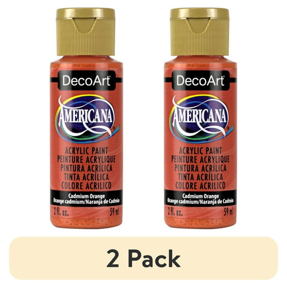 (2 pack) DecoArt Americana Acrylics Orange Color Family – 2oz Craft & DIY Paints
