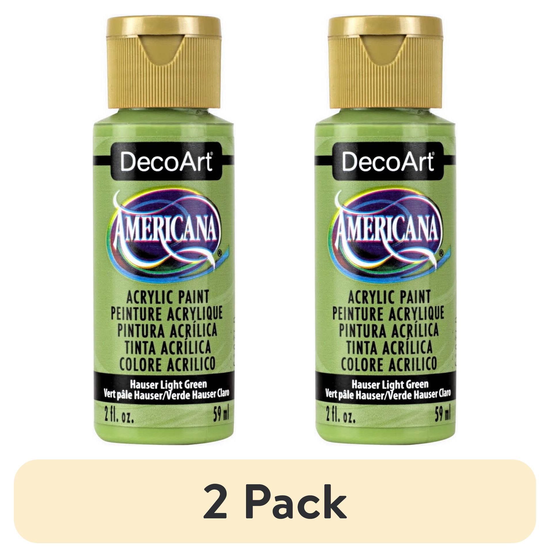 (2 pack) DecoArt Americana Acrylics Green Color Family – 2oz Craft & DIY Paints