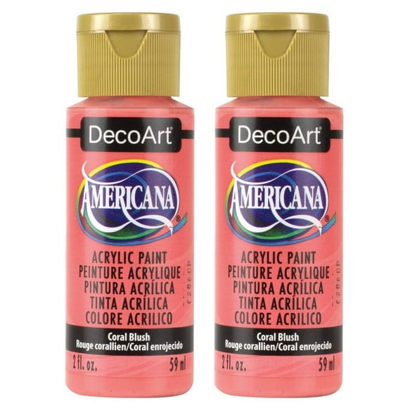 2-pack - DecoArt Americana Acrylic Paint 2oz, Coral Blush DA-292 00766218051516