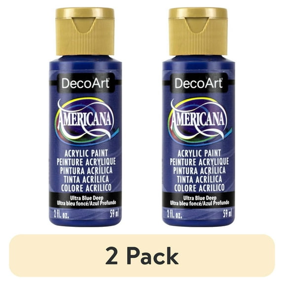 DecoArt Americana Acrylic Paint, 2 oz, Blue Color Family, Matte Finish