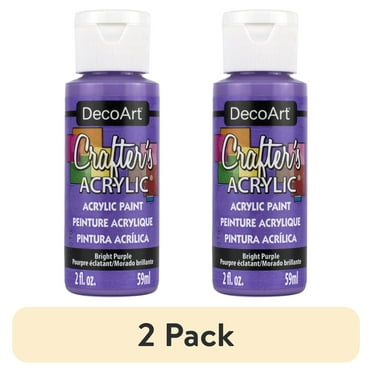 (2 pack) DecoArt Crafter's Acrylic Paint, 2 oz., Bright Purple