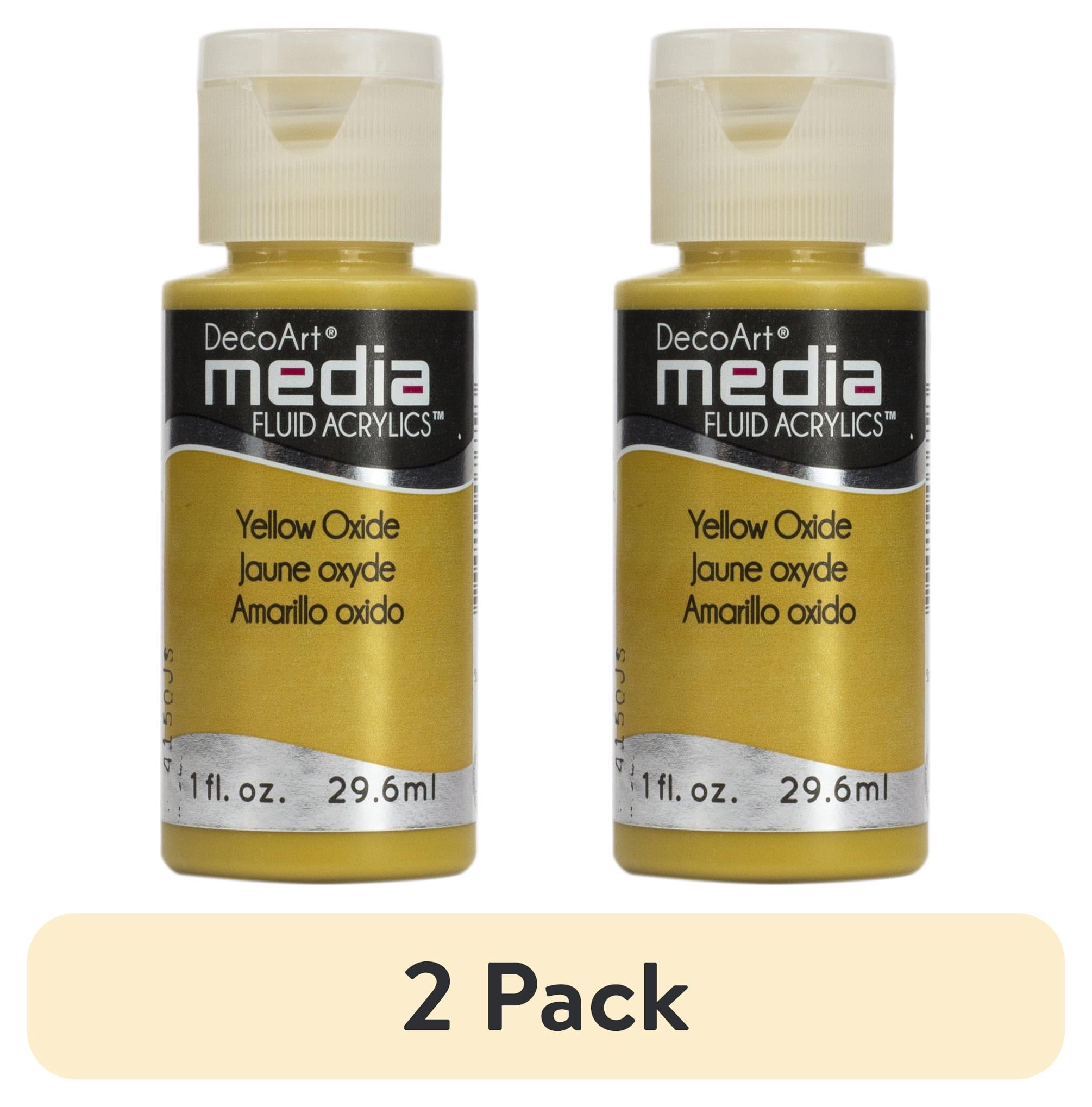 (2 pack) DecoArt Media Fluid Acrylic Paint, 1 oz., Yellow Oxide (Series 1)