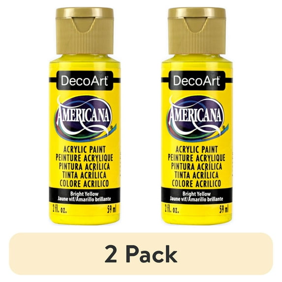 DecoArt Americana Acrylics Yellow Color Family – 2oz Craft & DIY Paints
