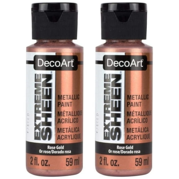 2-pack - Decoart Extreme Sheen Paint 2oz, Rose Gold DPM-03   00766218096883