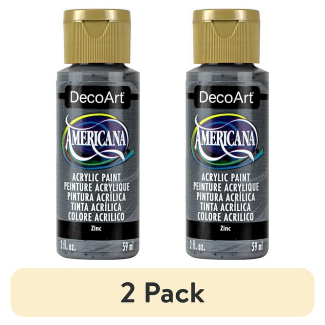 (2 pack) Decoart na Acrylic 2oz Zinc