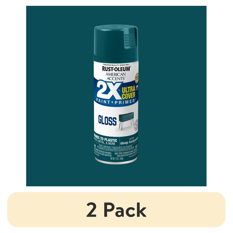 2 pack) Deep Turquoise, Rust-Oleum American Accents 2X Ultra Cover