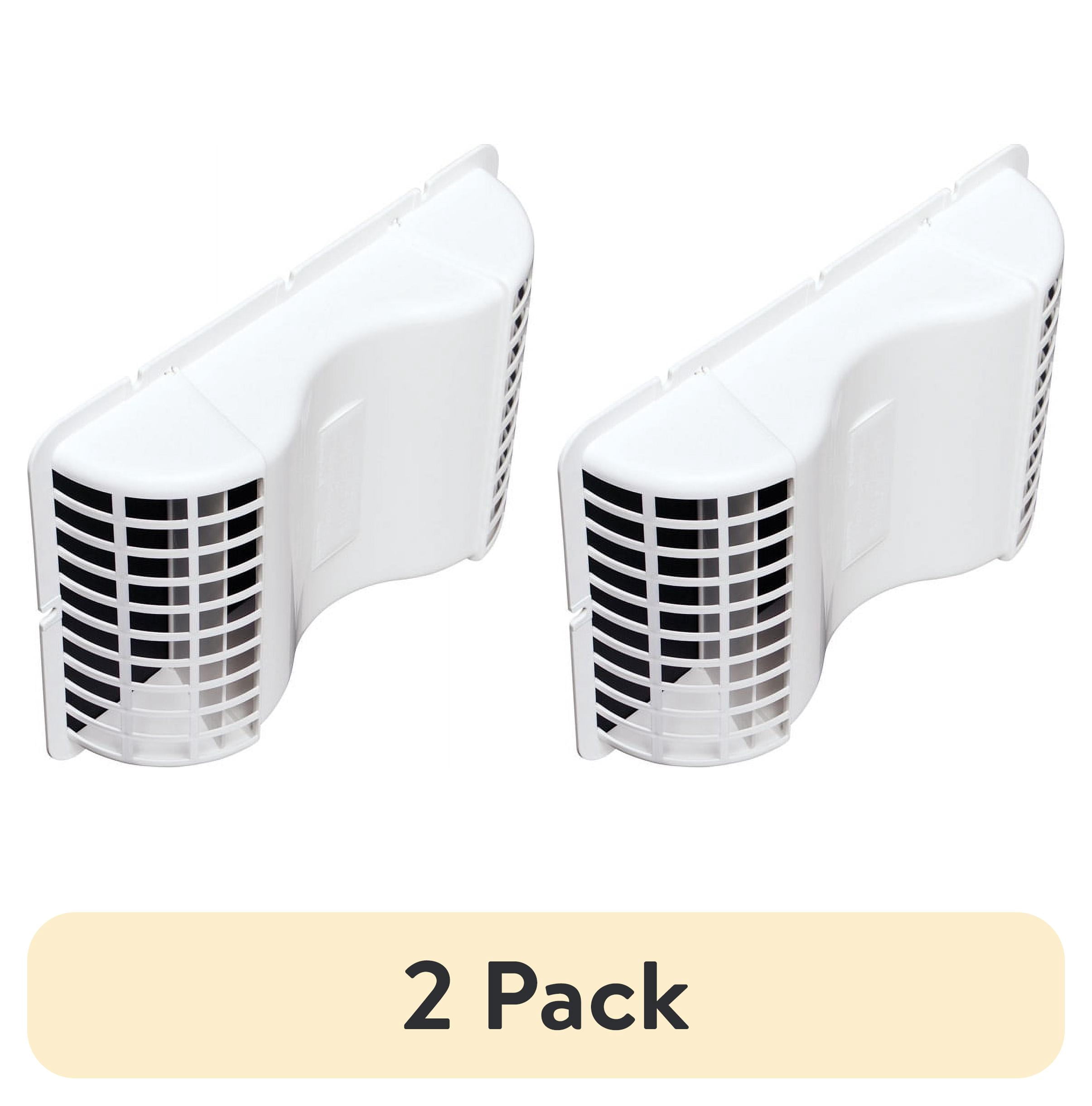 (2 pack) Deflect-O Undereave Vent 2-1/4 " H X 7 " W X 10-1/8 " L, 4-13/16 " White