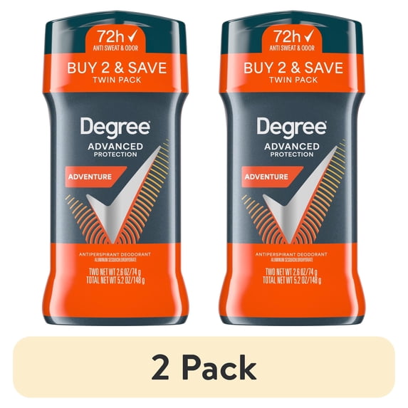 (2 pack) Degree Men Advanced Antiperspirant Deodorant Sweat & Odor ...