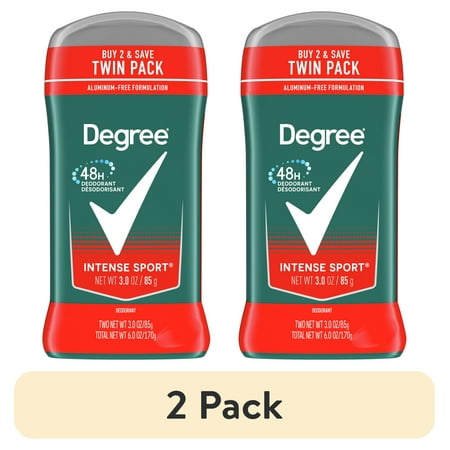 (2 pack) Degree Men Intense Sport 24H Deodorant, 3 oz, 2 count