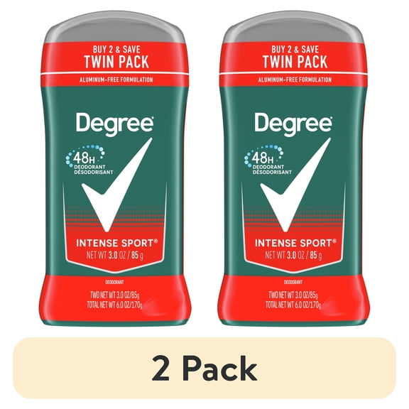(2 pack) Degree Men Intense Sport 24H Deodorant, 3 oz, 2 count