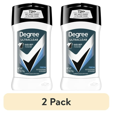 (2 pack) Degree Ultra Clear Long Lasting Men's Antiperspirant Deodorant Stick, Fresh, 2.7 oz