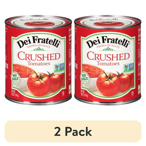 (2 pack) Dei Fratelli Crushed Tomatoes, No Salt Added, 28 Oz