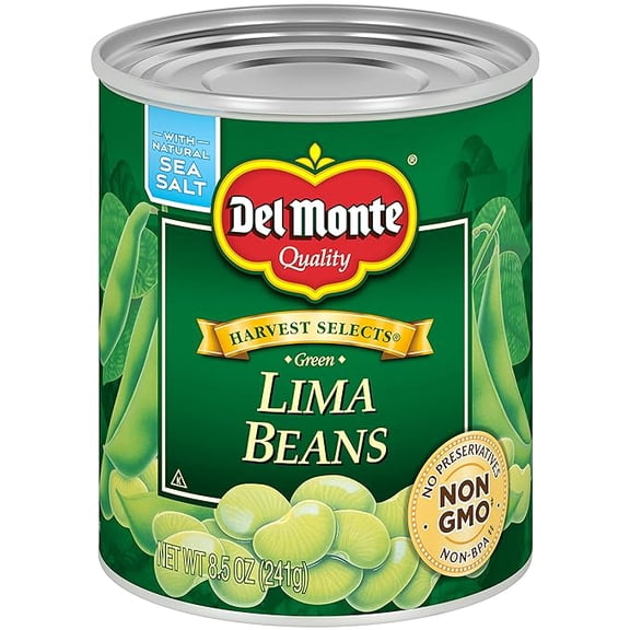 (2 pack) Del Monte Canned Fresh Cut Green Lima Beans, 8.5 Ounce