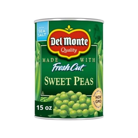 Pack of 2 Del Monte Canned Sweet Peas, 15 oz Can