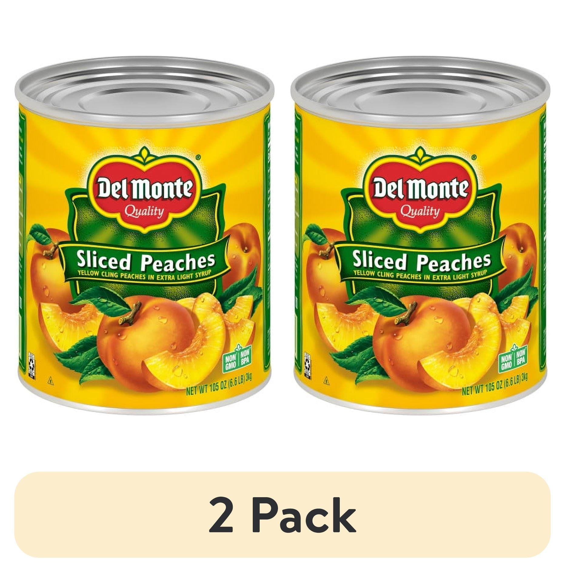 2 pack) Del Monte Sliced Yellow Cling Peaches in Extra Light