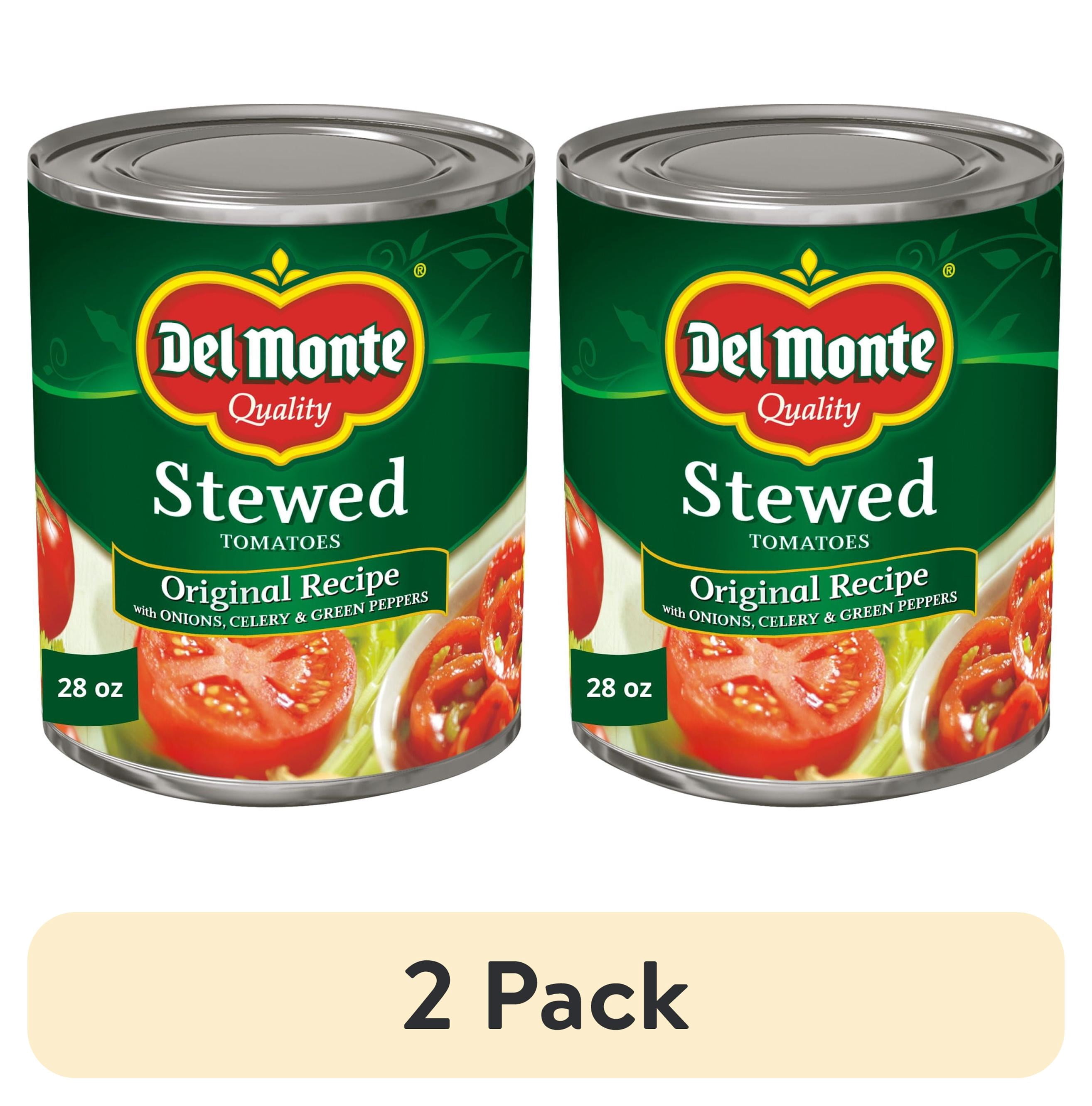 (2 pack) Del Monte Original Recipe Stewed Tomatoes With Onions, Celery & Green Peppers, 28 Oz