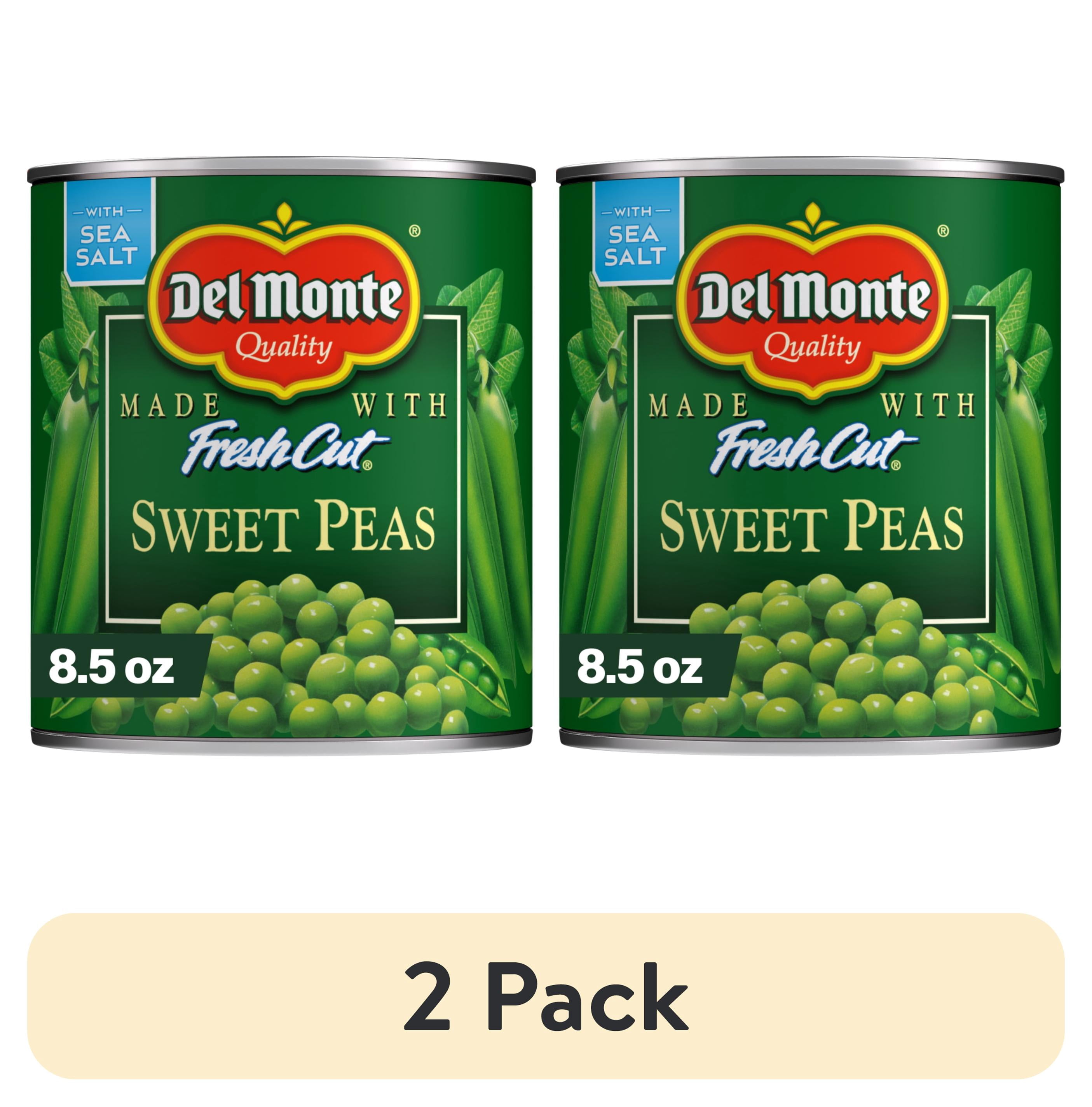 (2 pack) Del Monte Sweet Peas, Canned Vegetables, 8.5 oz Can