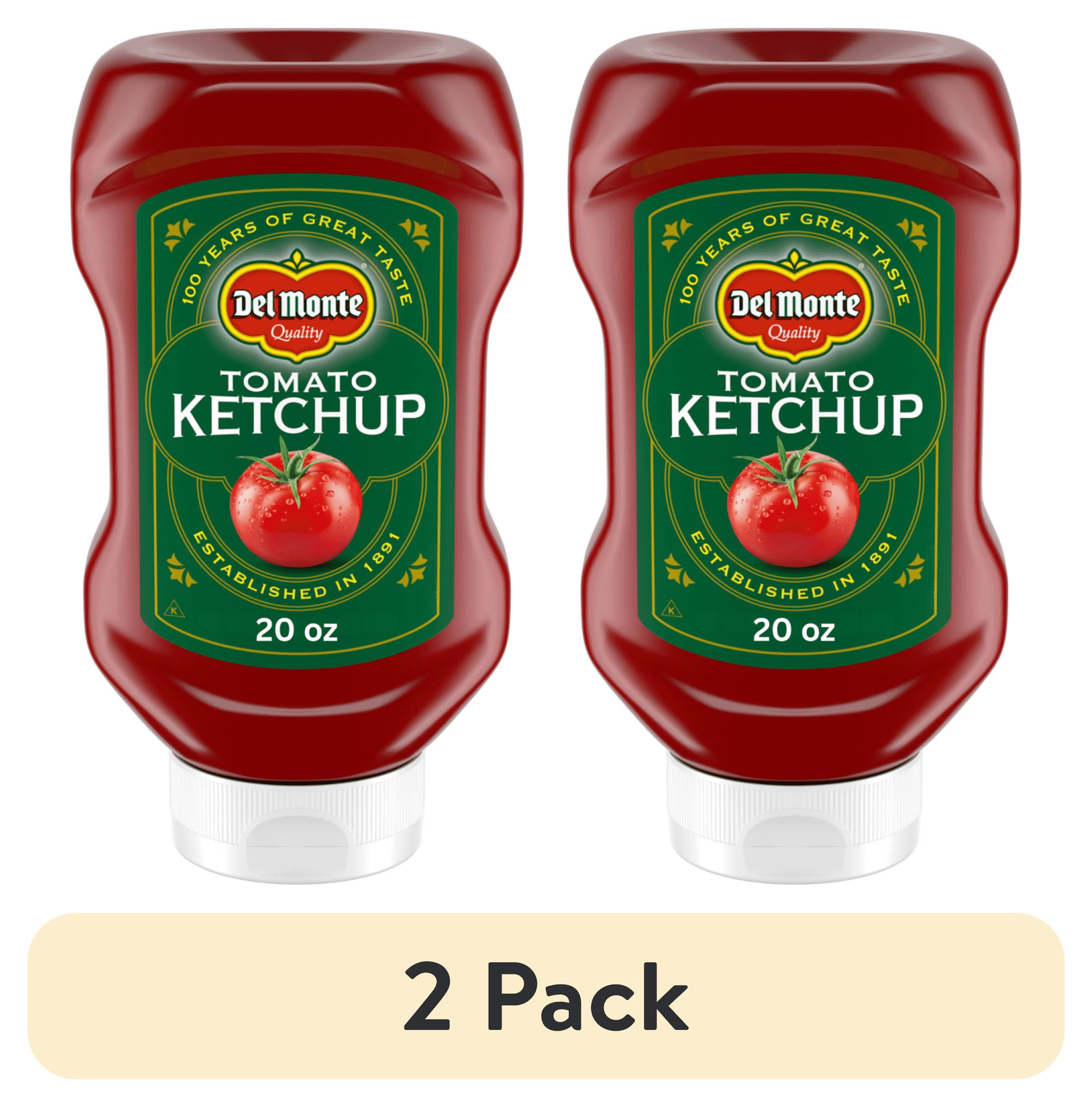 (2 pack) Del Monte Tomato Ketchup, Gluten Free, Sweet Flavor, 20 oz Squeeze Bottle