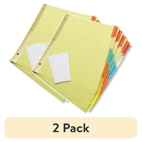 (2 pack) Deluxe Extended Insertable 5-Tab 11 in. x 8.5 in. Indexes (6-Piece/Pack)