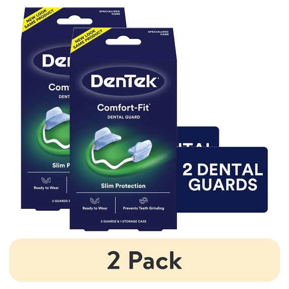 (2 pack) DenTek Comfort-Fit Dental Guard for Teeth Grinding, 2 Count (Pack of 1)