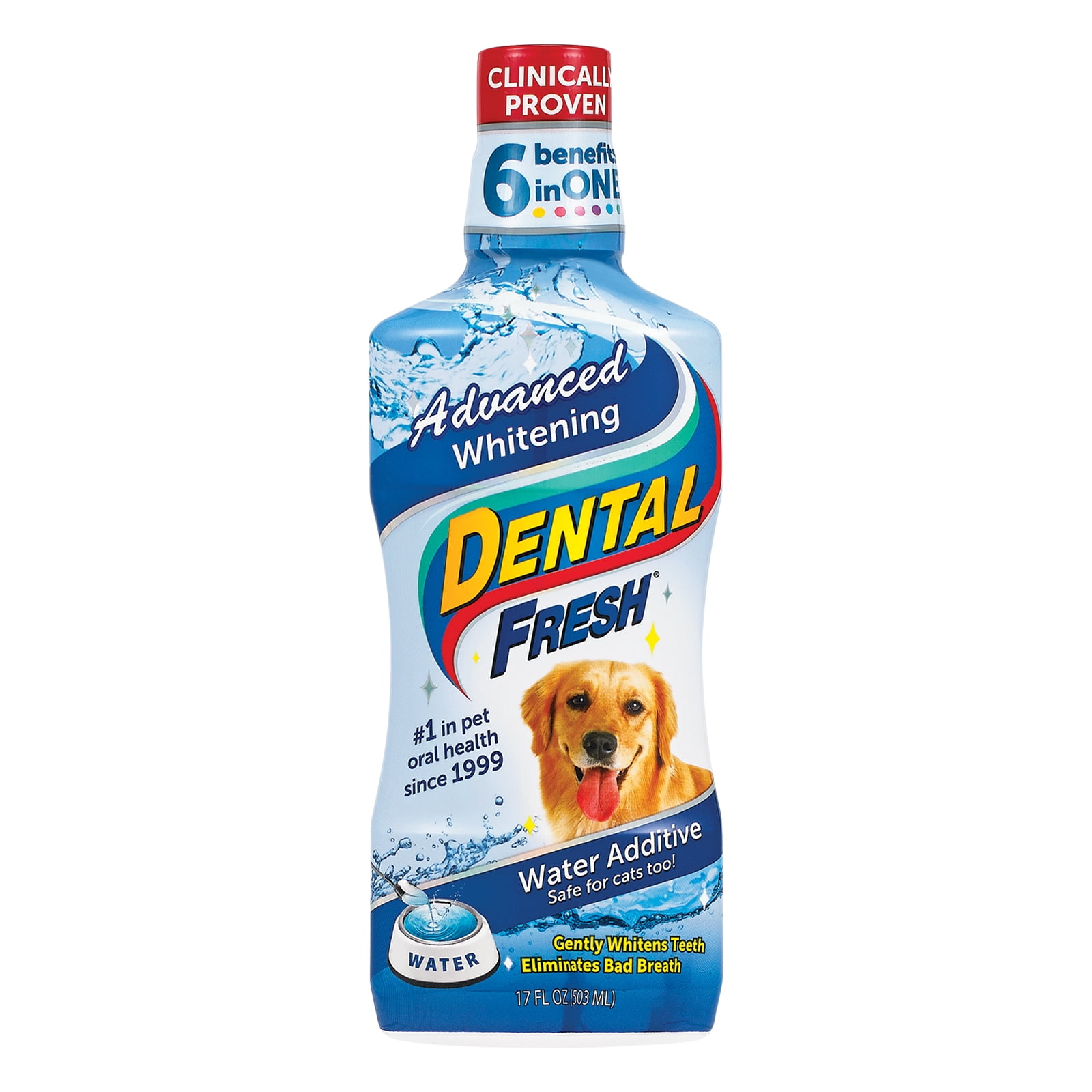 (2 pack) Dental Fresh Advanced Whitening Water Additive for Dogs, 17 oz - Teeth Cleaning & Bad Breath