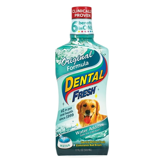 (2 pack) Dental Fresh Water Additive for Dogs & Cats, Original Formula, 17oz