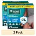 thumbnail image 1 of (2 pack) Depend Fresh Protection Incontinence Underwear for Men, Adult Diapers, L, 72 Count, 1 of 14