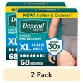 thumbnail image 1 of (2 pack) Depend Fresh Protection Incontinence Underwear for Men, Adult Diapers, XL, 68 Count, 1 of 14