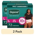 thumbnail image 1 of (2 pack) Depend Fresh Protection Incontinence Underwear for Women, Adult Diapers, L, 72 Count, 1 of 24