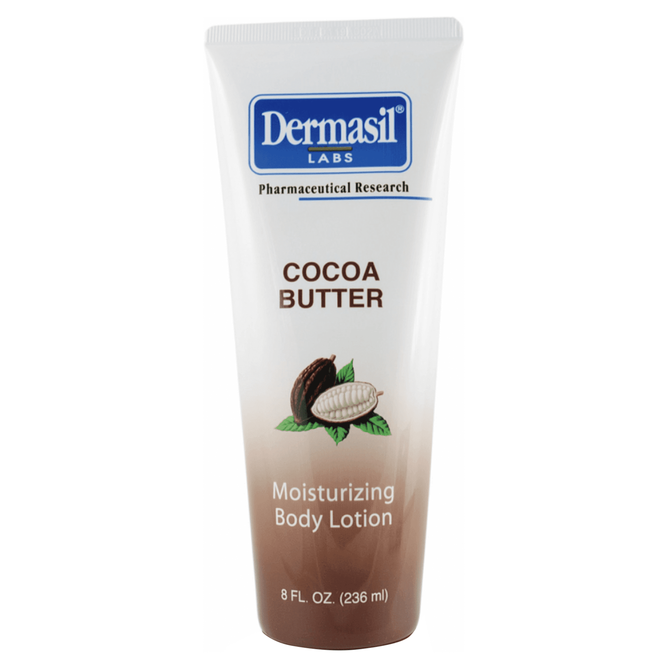 2-pack Dermasil Labs Moisturizing Body Lotion - Cocoa Butter 8oz Tube Smooths Dry Skin