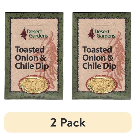(2 pack) Desert Gardens Toasted Onion & Chile Dip Mix