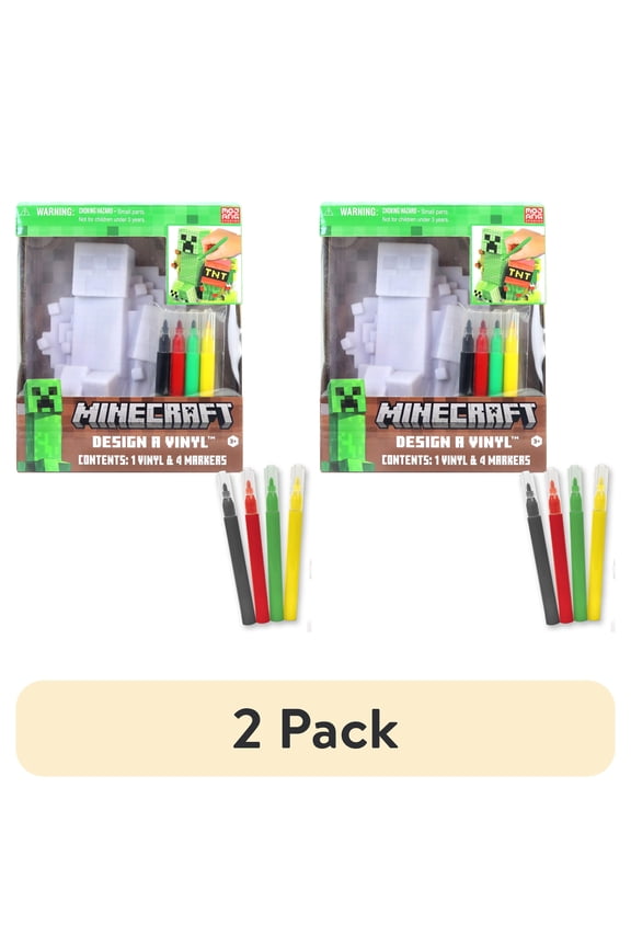 (2 pack) Design a Vinyl Minecraft, Multicolor, Product Weight 0.33 lbs., for Unisex Child Ages 3+