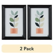 (2 pack) DesignOvation 4x6 Casual Black Decorative Tabletop Picture Frame