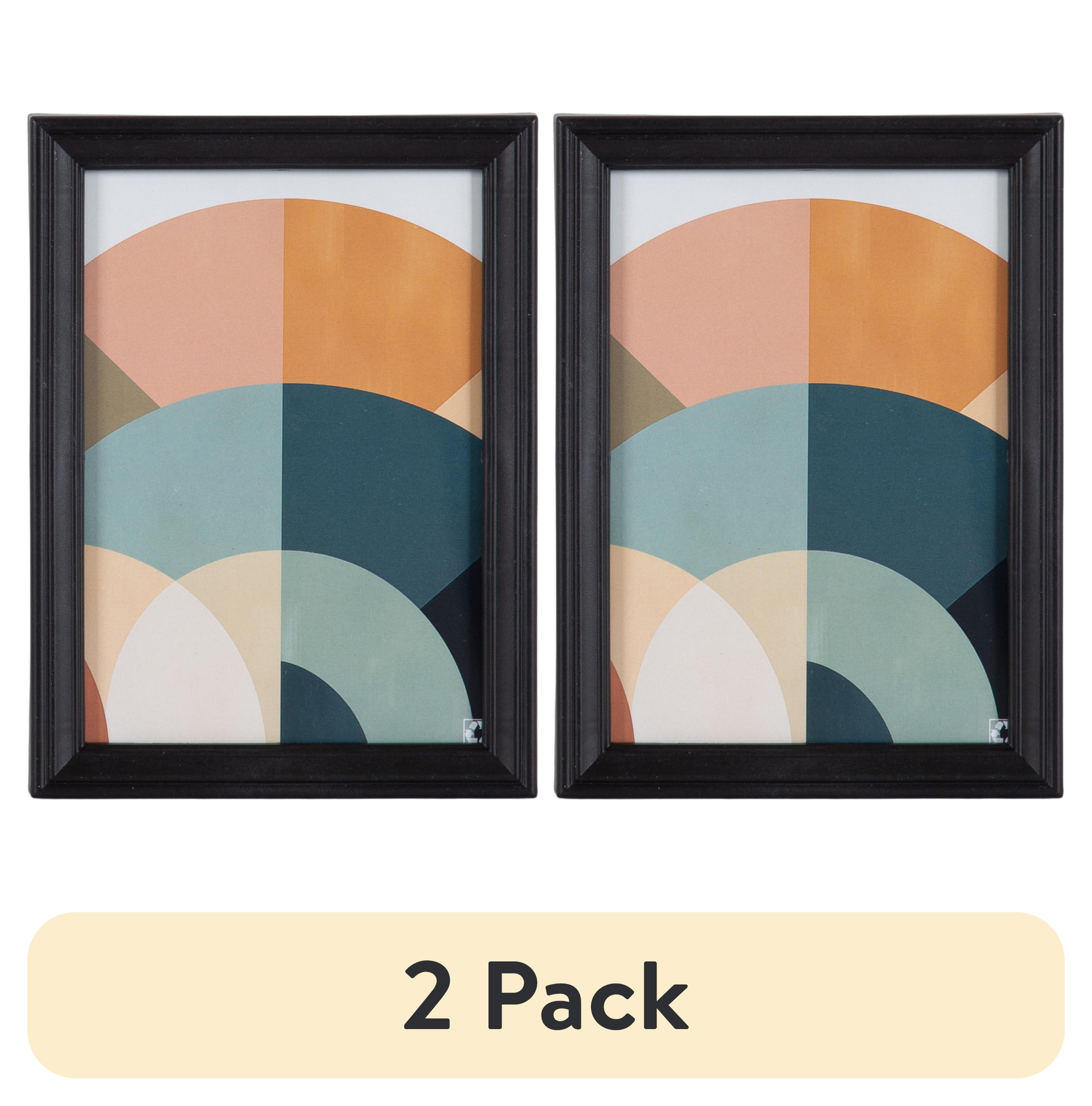 (2 pack) DesignOvation 5x7 Casual Black Decorative Tabletop Picture Frame