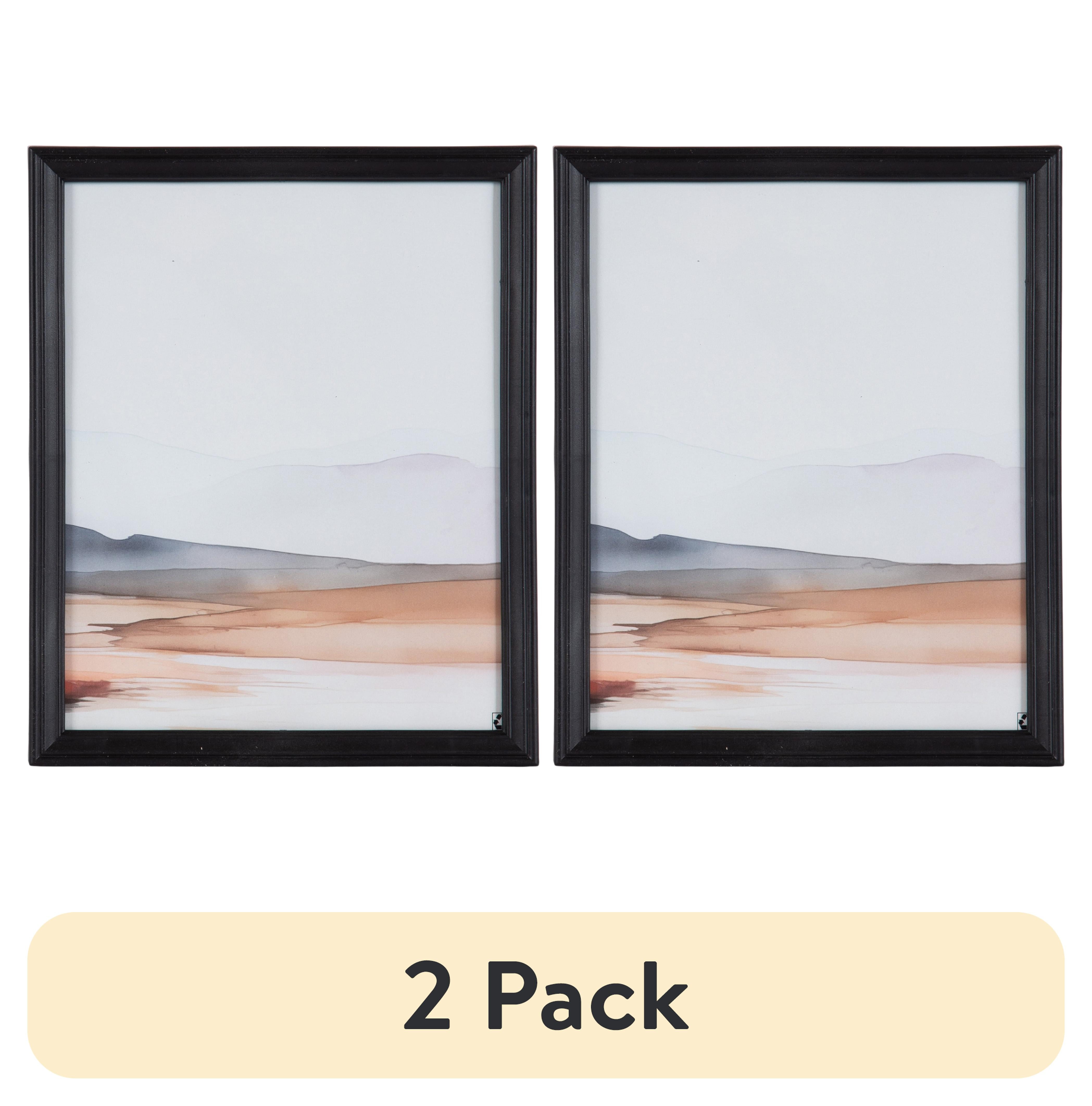 (2 pack) DesignOvation 8x10 Casual Black Decorative Tabletop Picture Frame