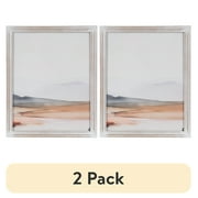 (2 pack) DesignOvation 8x10 Casual Distressed White Decorative Tabletop Picture Frame