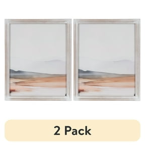 (2 pack) DesignOvation 8x10 Casual Distressed White Decorative Tabletop Picture Frame