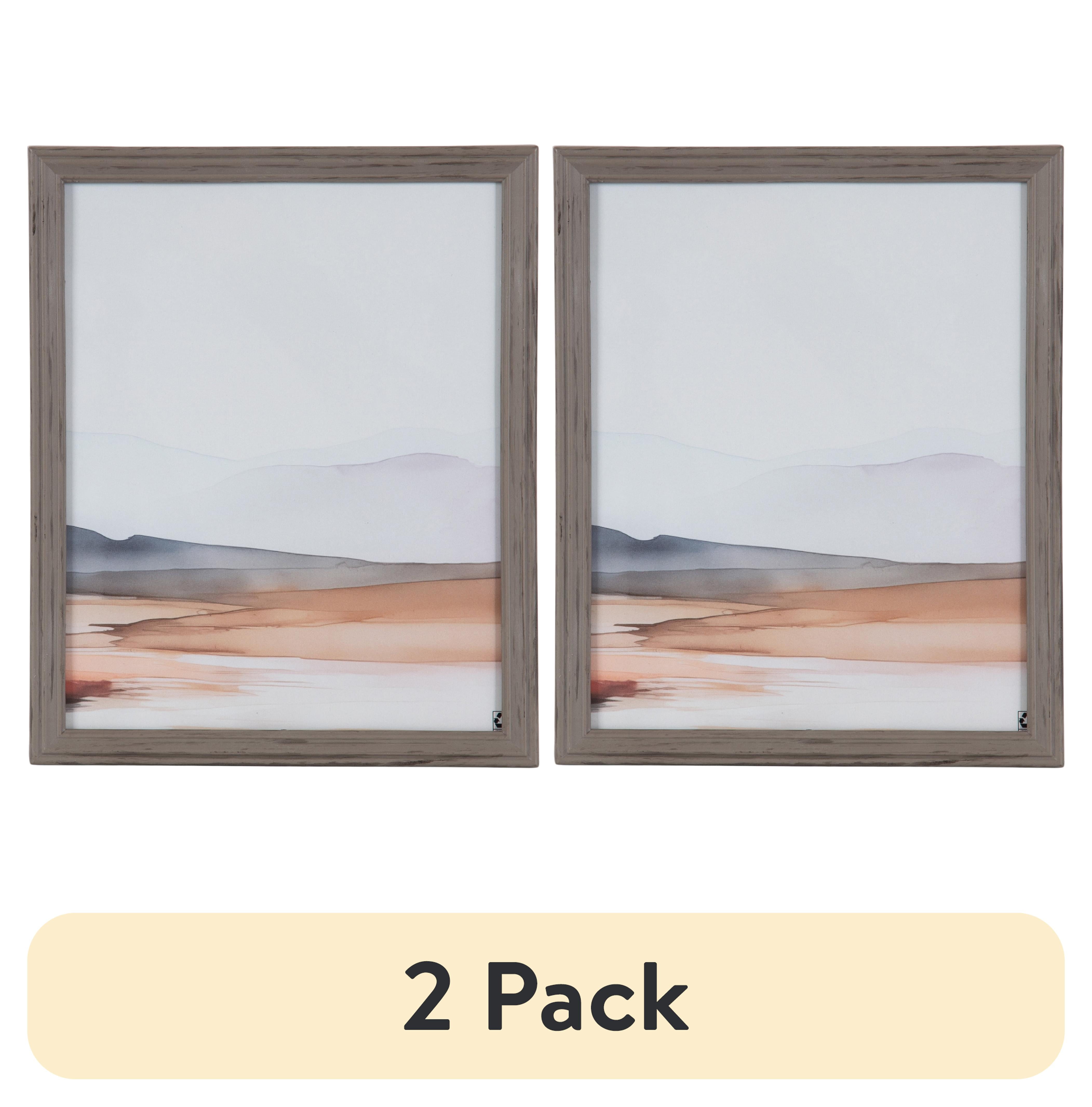 (2 pack) DesignOvation 8x10 Casual Gray Decorative Tabletop Picture Frame