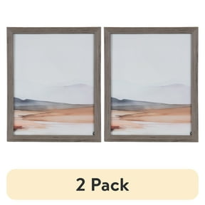 (2 pack) DesignOvation 8x10 Casual Gray Decorative Tabletop Picture Frame