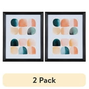 (2 pack) DesignOvation 8x10 Matted for (2) 4x6 Casual Black Decorative Tabletop Picture Frame